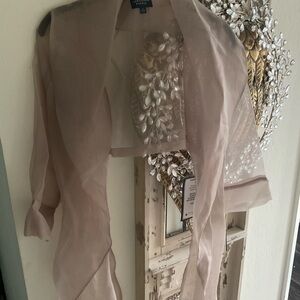 Adrianna Papell Sheer Nude Shawl